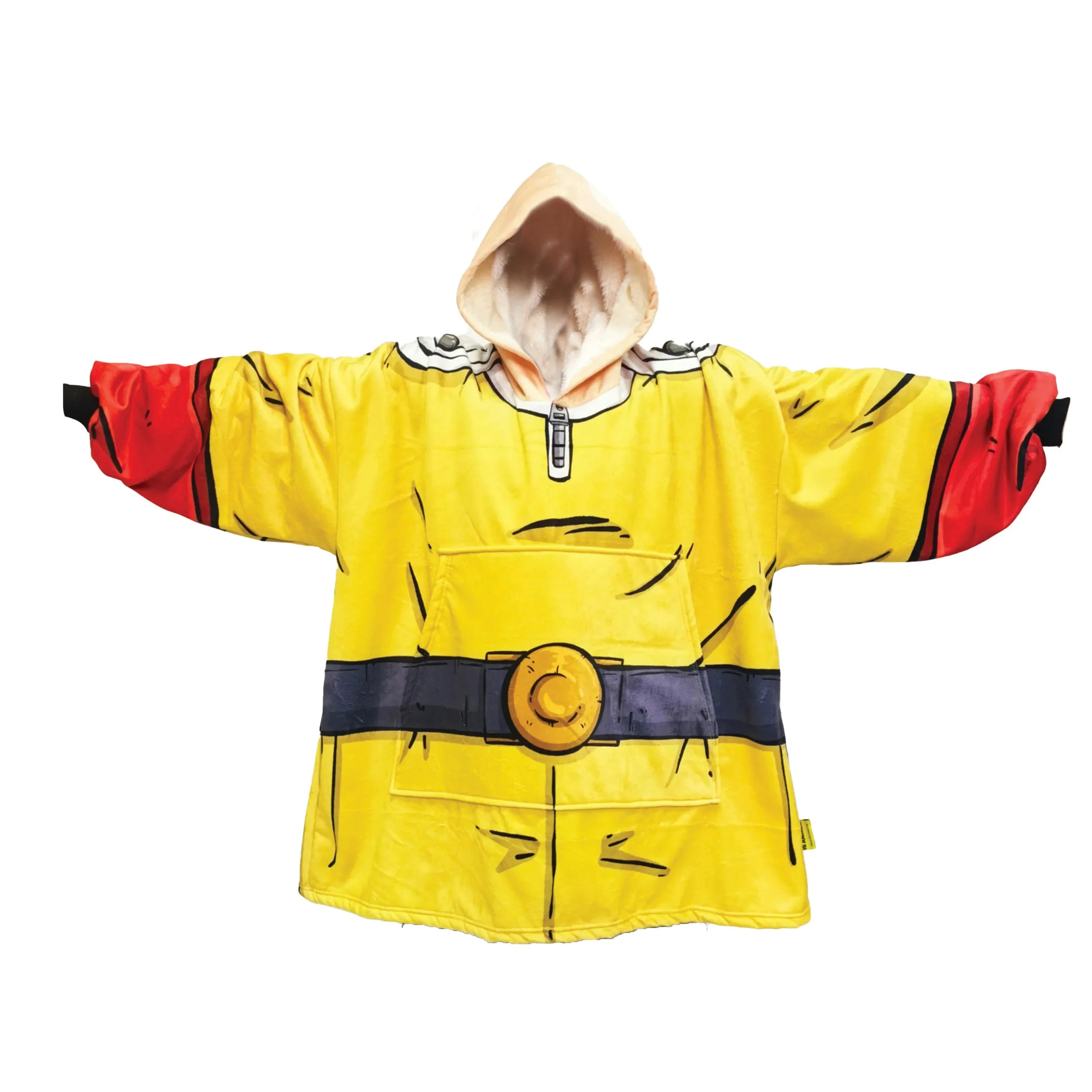 Unisex Anime One Punch Blanket Hooded Flannel Blanket Pajamas