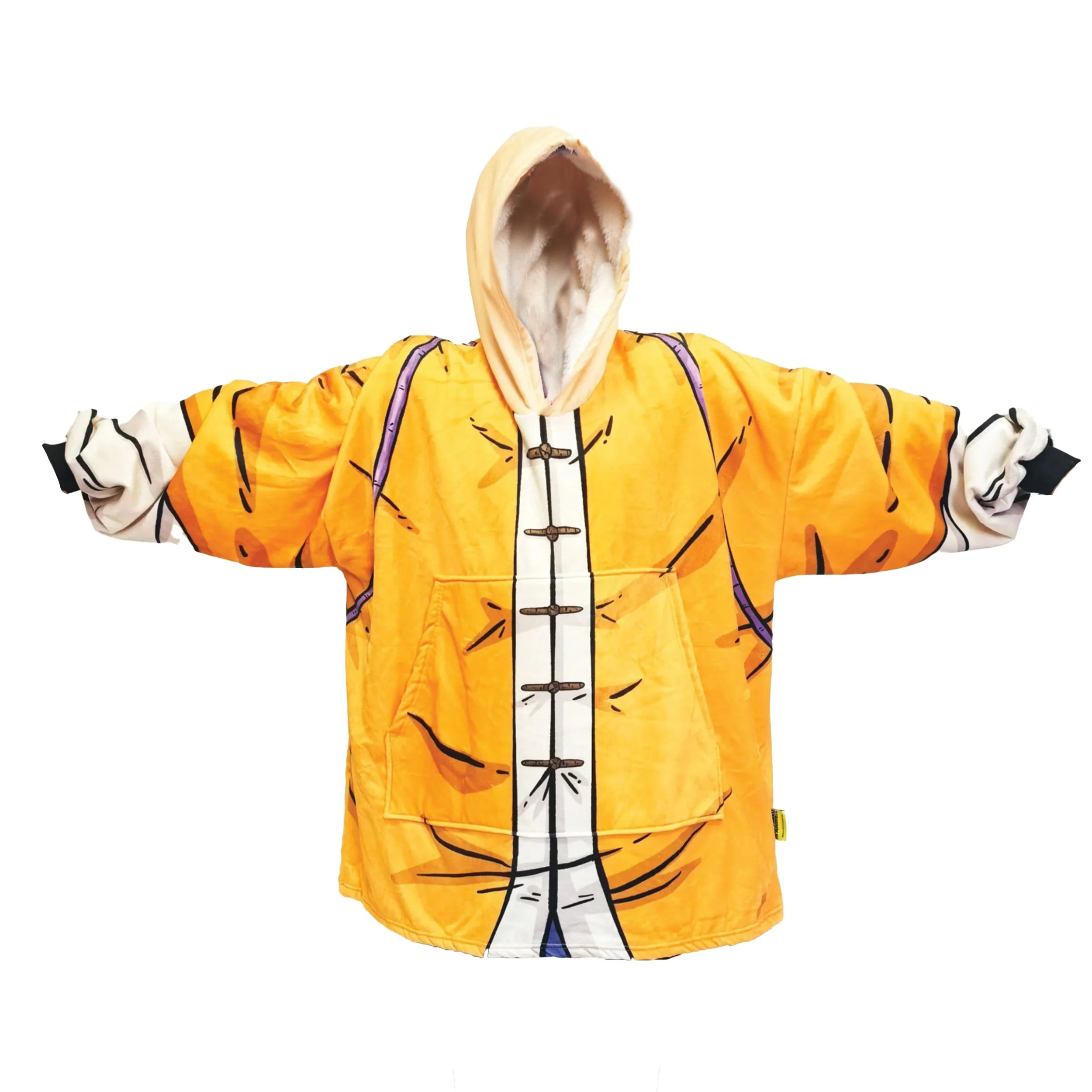 Unisex Anime Dragon Ball Goku Blanket Hooded Flannel Blanket Pajamas