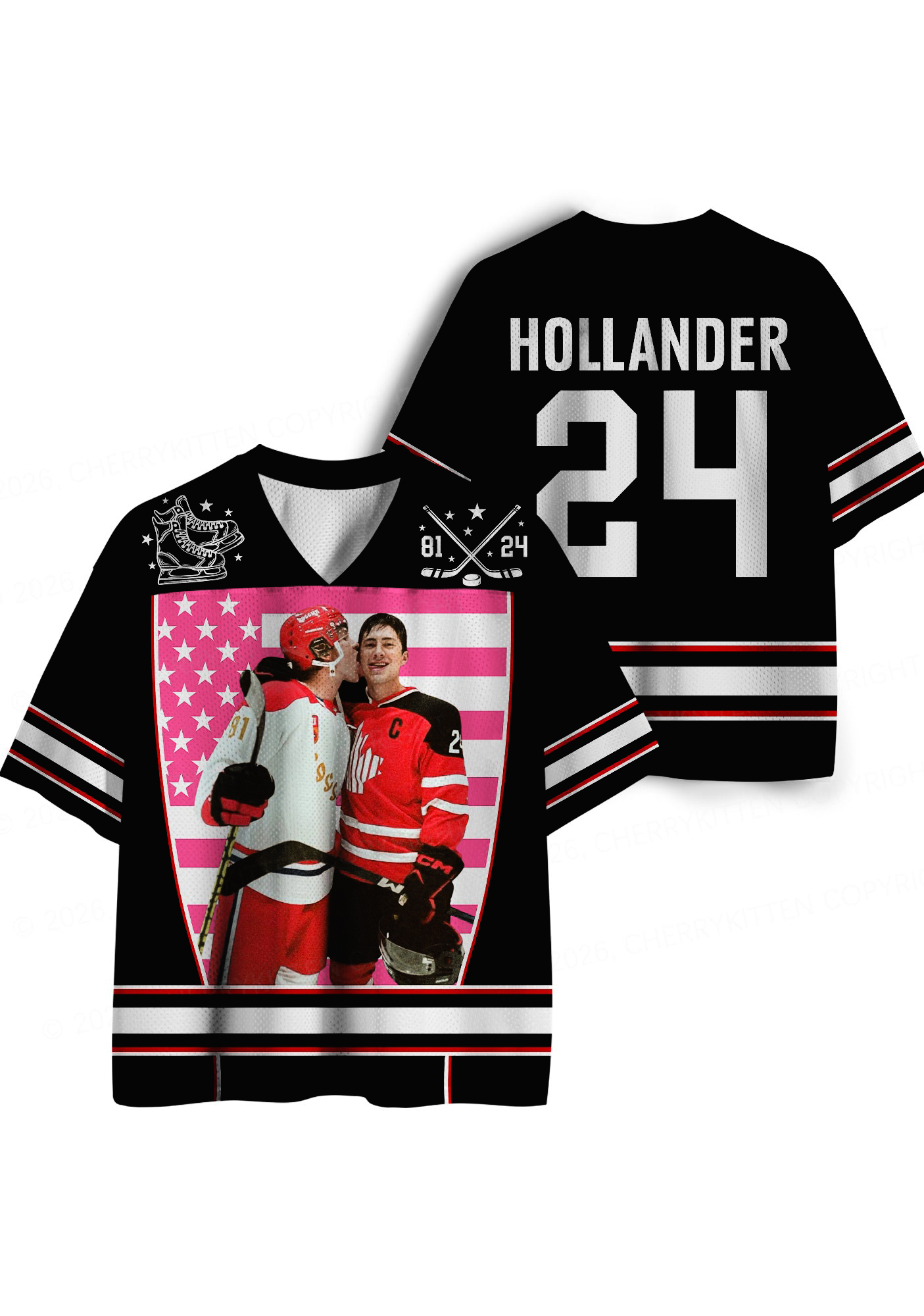 Funny Kissing Williams & Storrie Hockey Sport Jersey