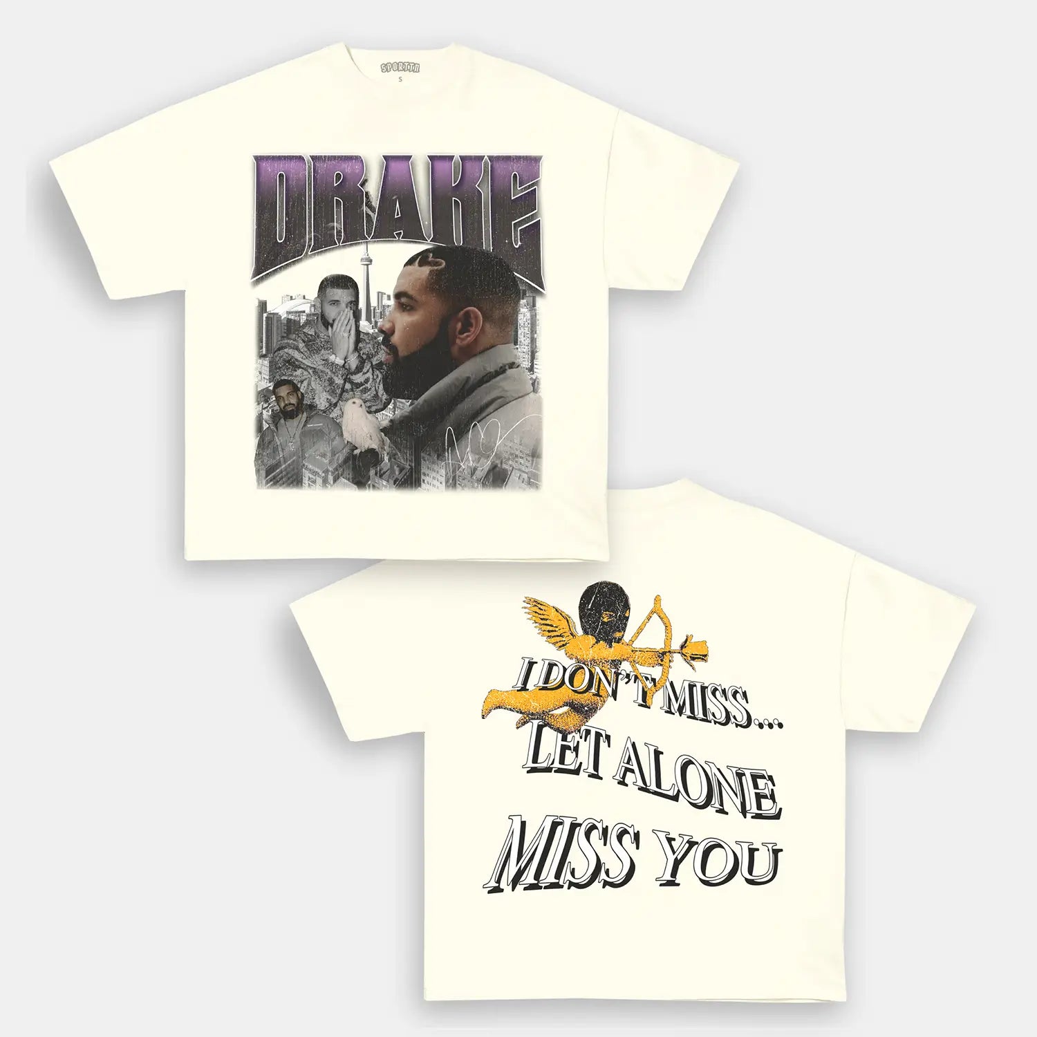 Unisex-Adult Ultra Cotton Washed T-Shirt Graphic DRAKE TEE 