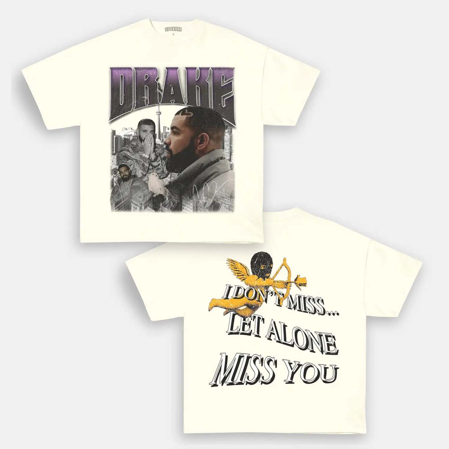 Unisex-Adult Ultra Cotton Washed T-Shirt Graphic DRAKE TEE 