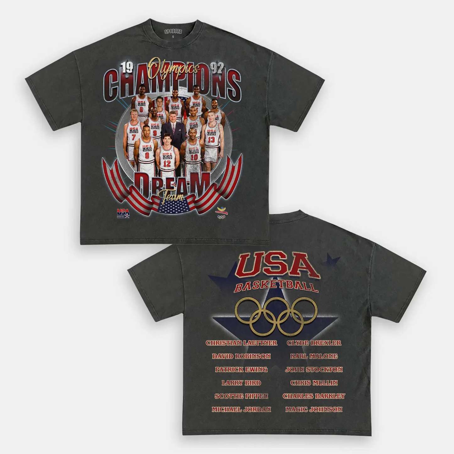 Unisex-Adult Ultra Cotton Washed T-Shirt Graphic DREAM TEAM TEE