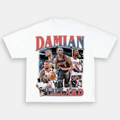 Washed T-Shirt Damian Lillard TEE Unisex-Adult Ultra Cotton | TIDESENCE