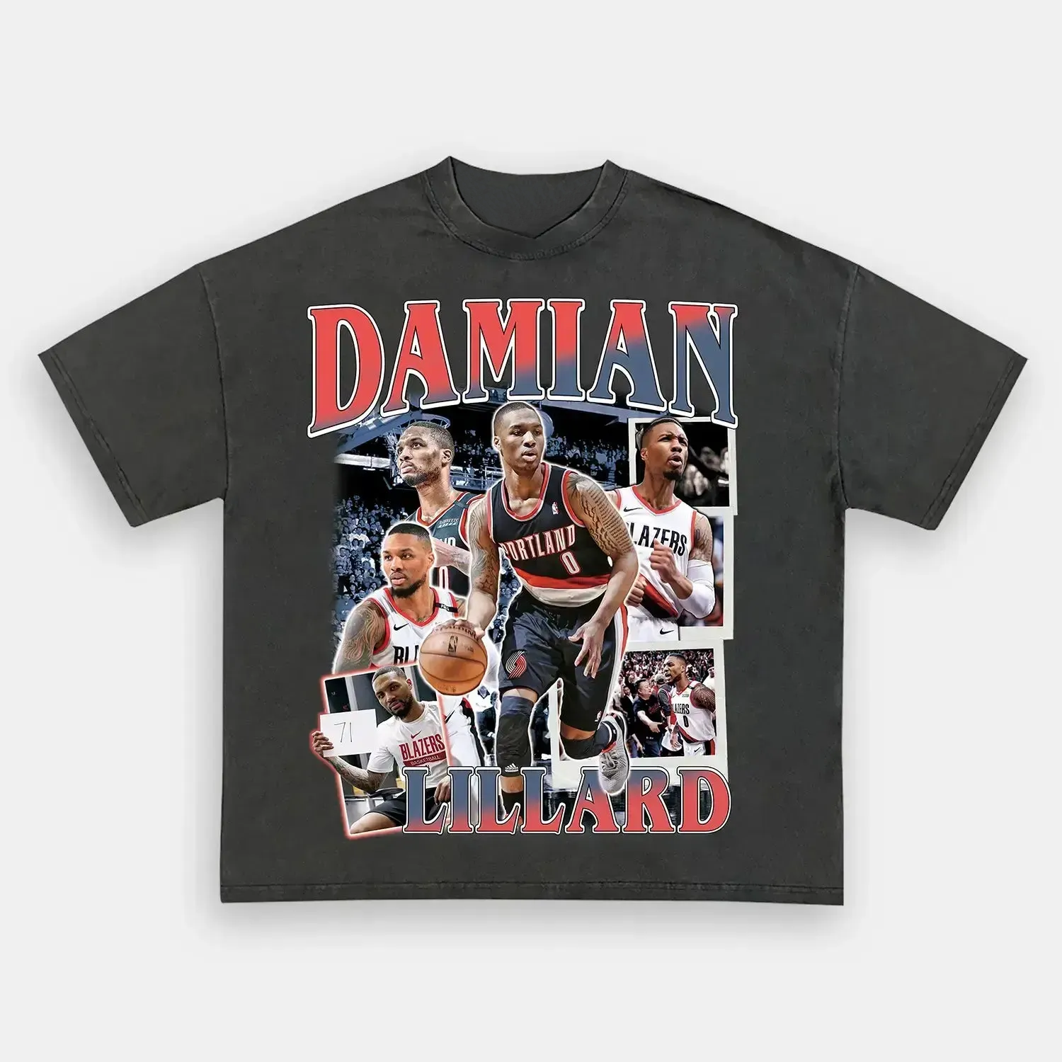 Washed T-Shirt Damian Lillard TEE Unisex-Adult Ultra Cotton | TIDESENCE