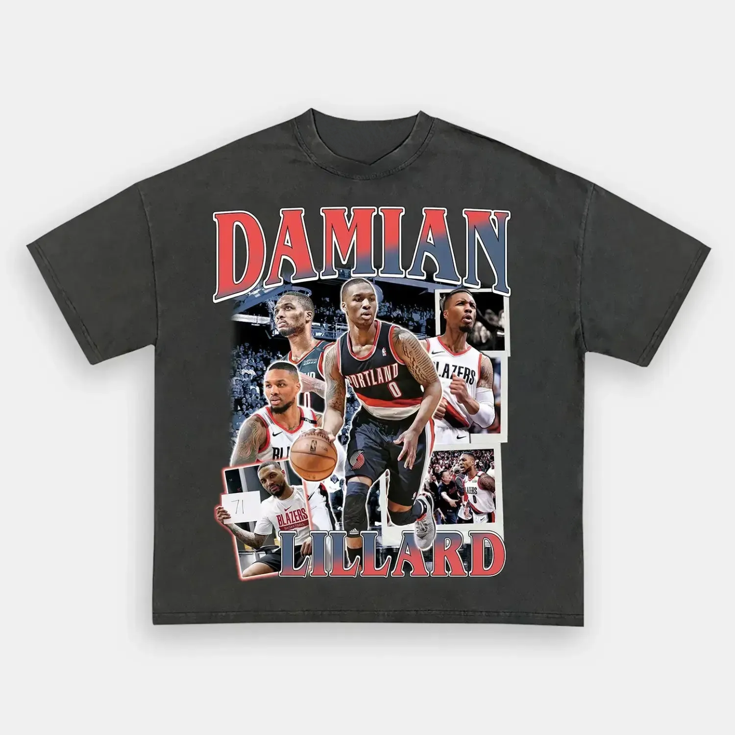 Washed T-Shirt Damian Lillard TEE Unisex-Adult Ultra Cotton | TIDESENCE