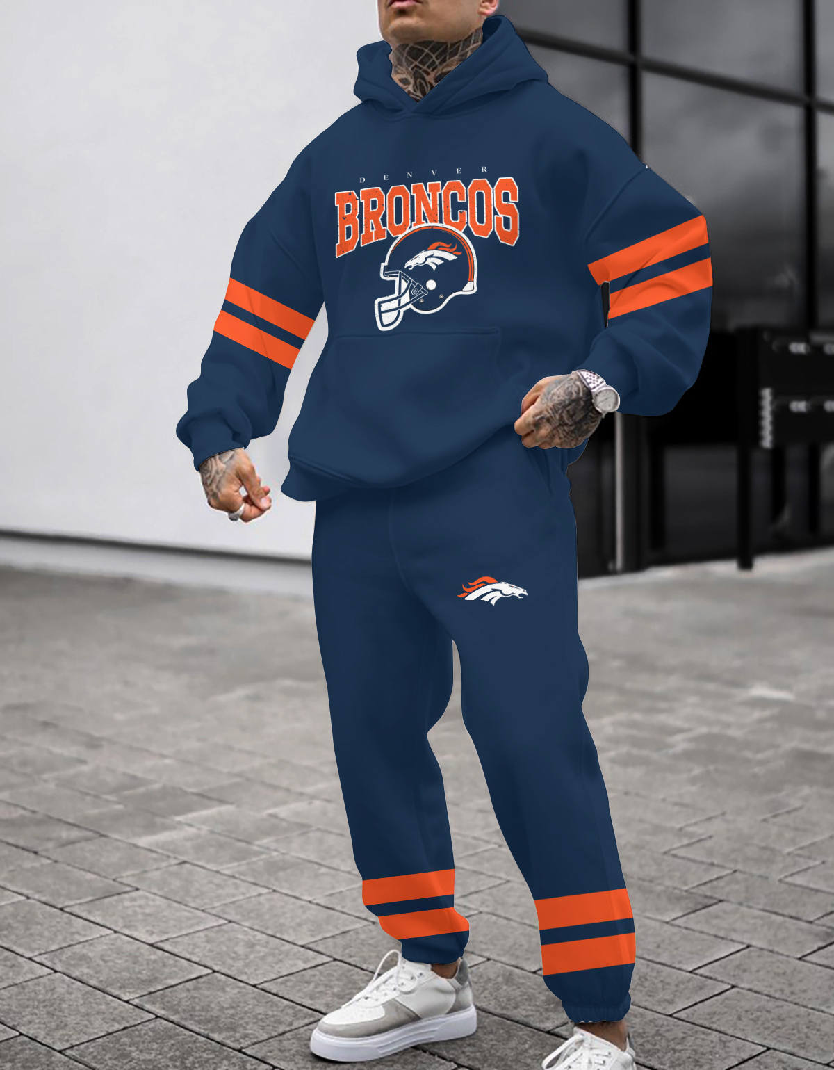 Denver Broncos NFL Sport Hoodie Tracksuit Style 469