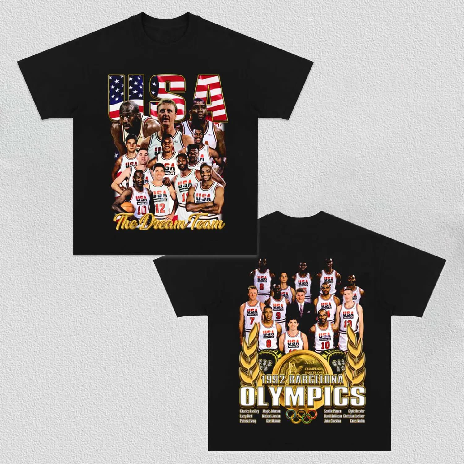 Unisex-Adult Ultra Cotton Washed T-Shirt Graphic Dream Team Team V2 TEE 
