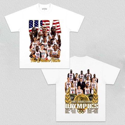 Unisex-Adult Ultra Cotton Washed T-Shirt Graphic Dream Team Team V2 TEE 