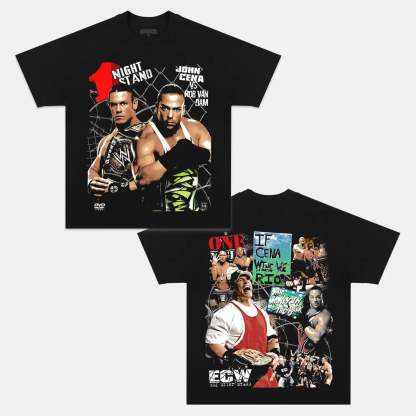 Unisex-Adult Ultra Cotton Washed T-Shirt Graphic ECW ONE NIGHT STAND TEE 