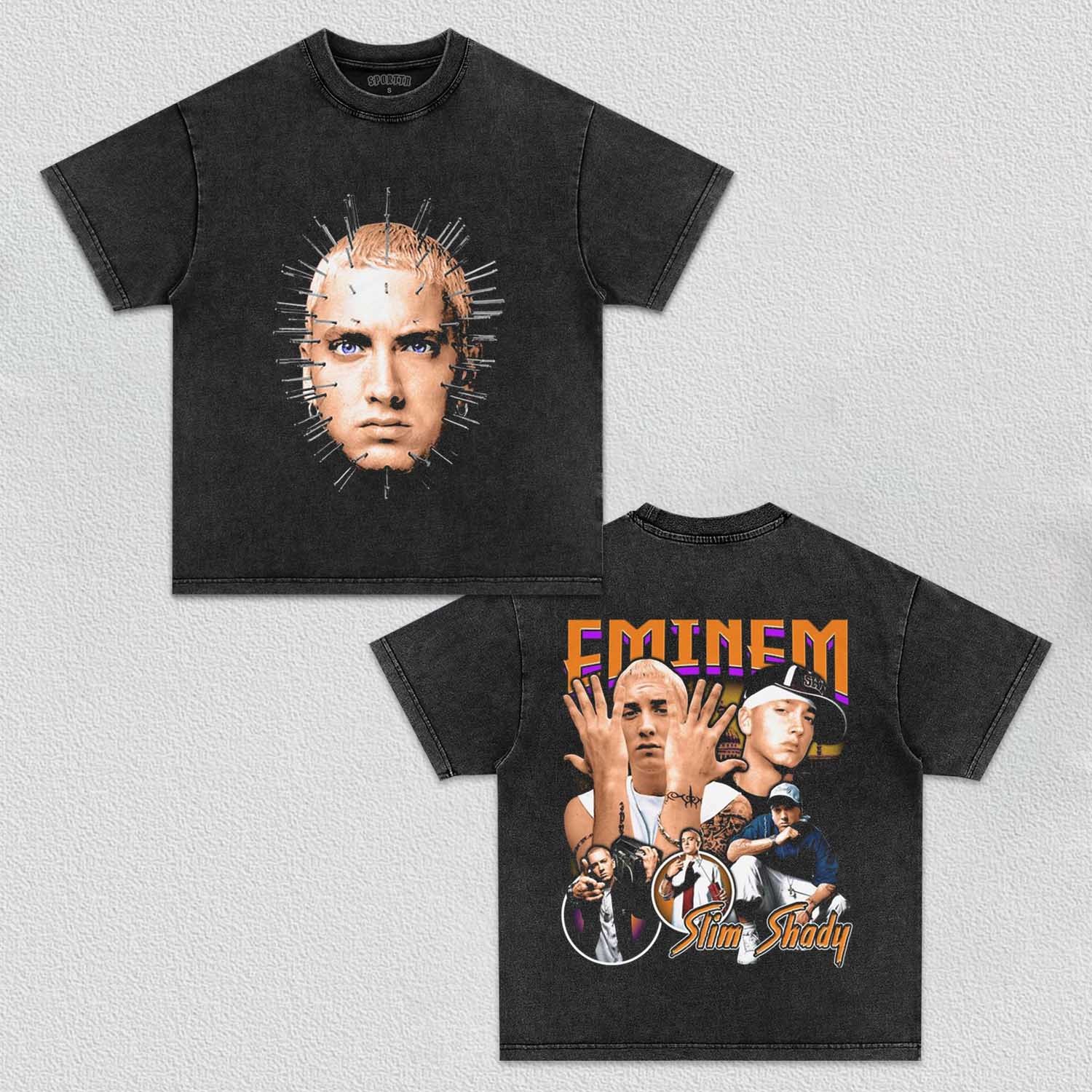 Unisex-Adult Ultra Cotton Washed T-Shirt Graphic EMINEM V2 TEE