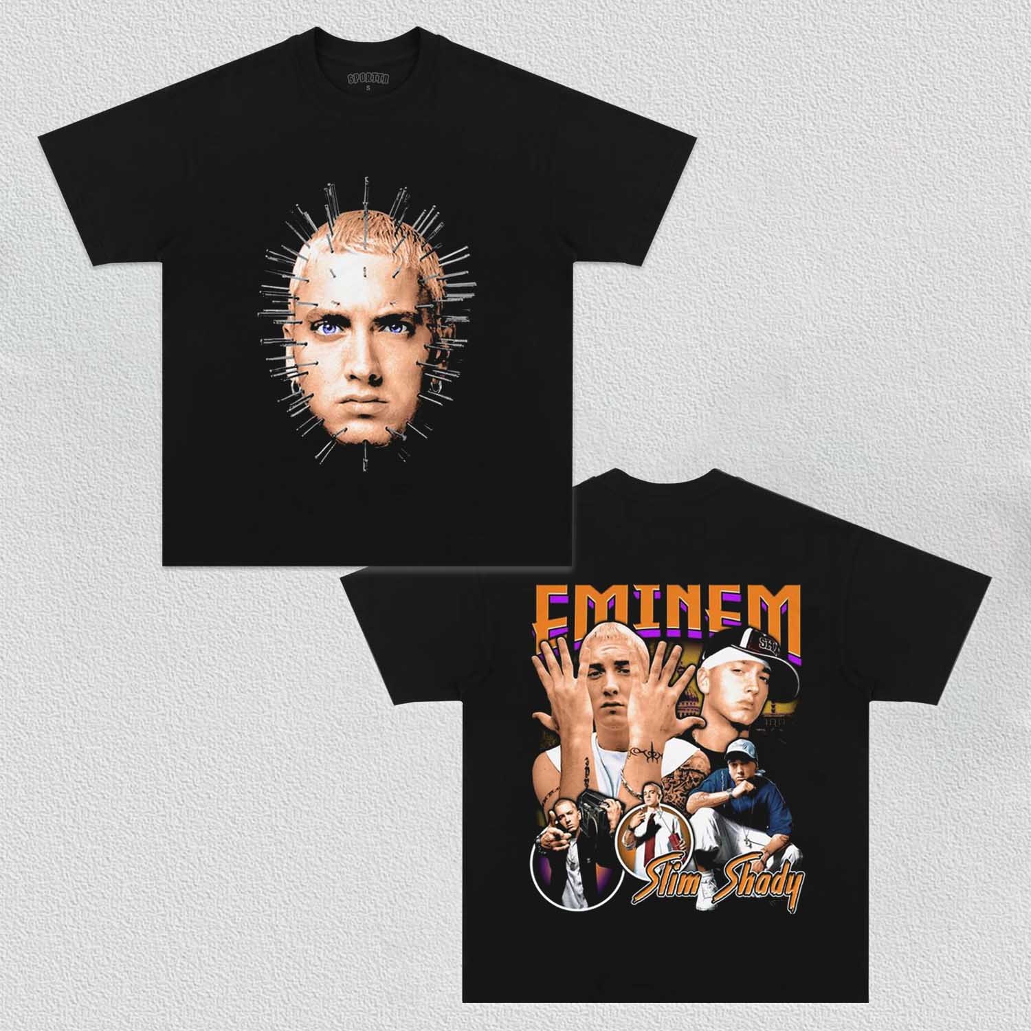 Unisex-Adult Ultra Cotton Washed T-Shirt Graphic EMINEM V2 TEE