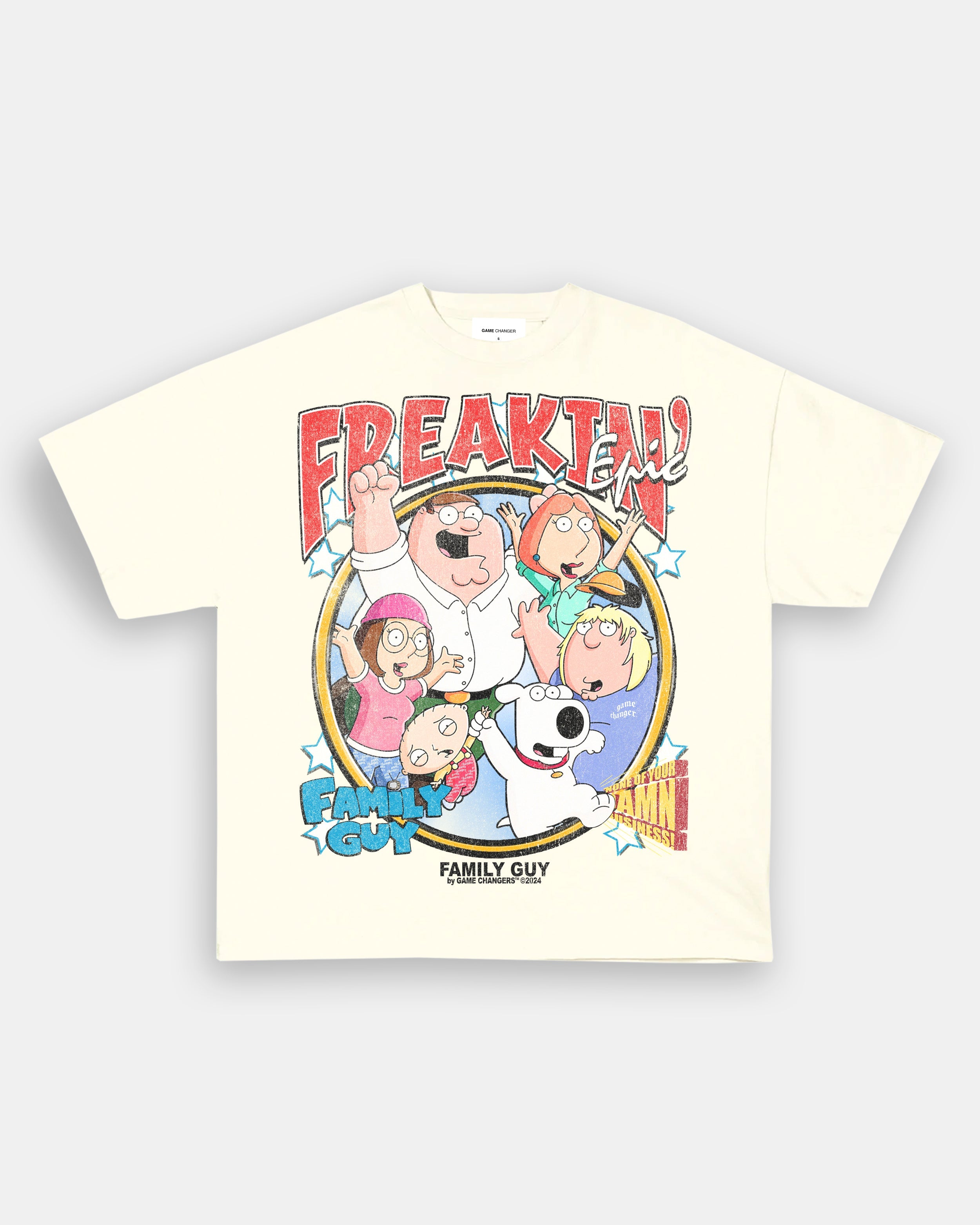 Unisex-Adult Ultra Cotton Washed T-Shirt Graphic FAMILY GUY TEE