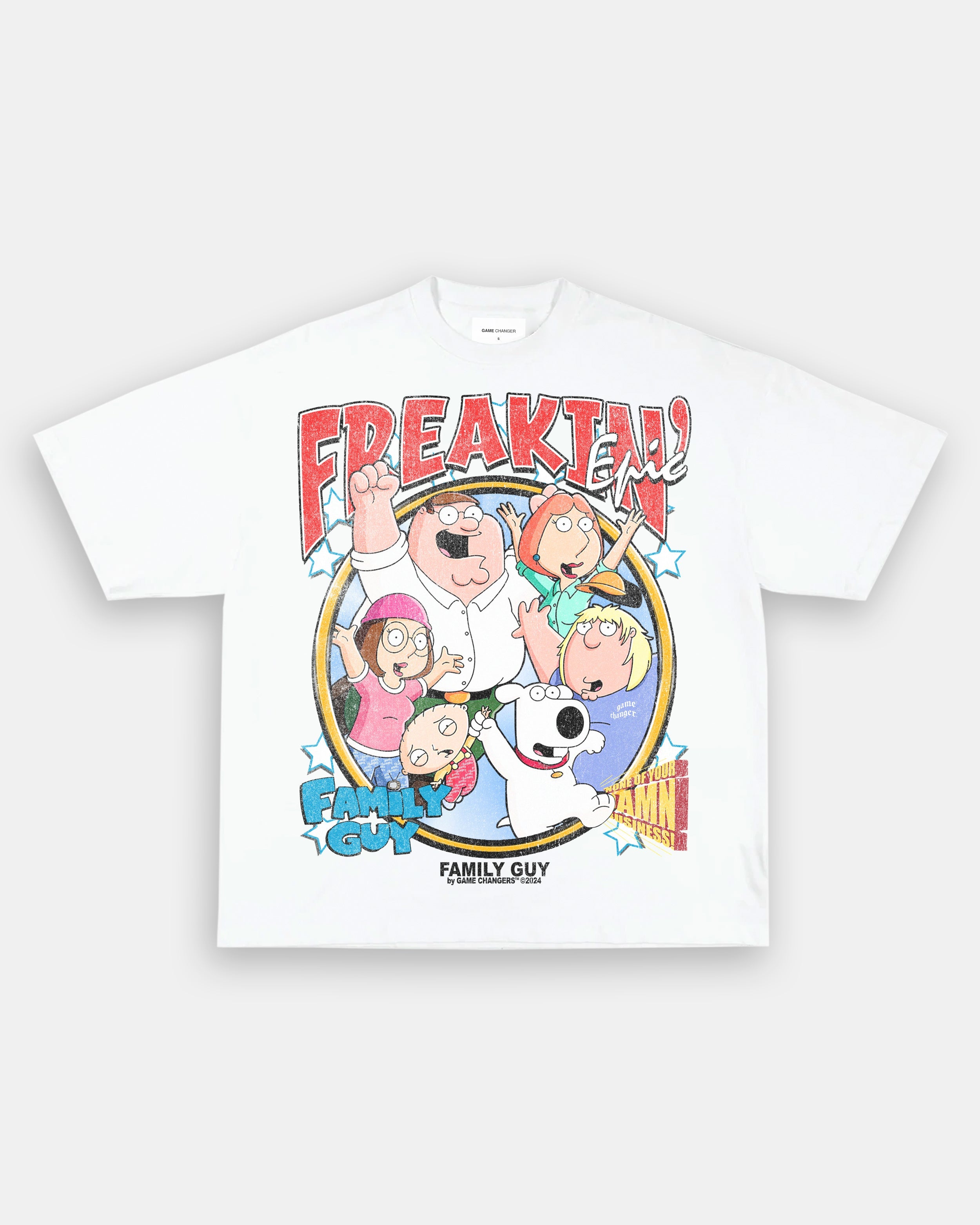 Unisex-Adult Ultra Cotton Washed T-Shirt Graphic FAMILY GUY TEE