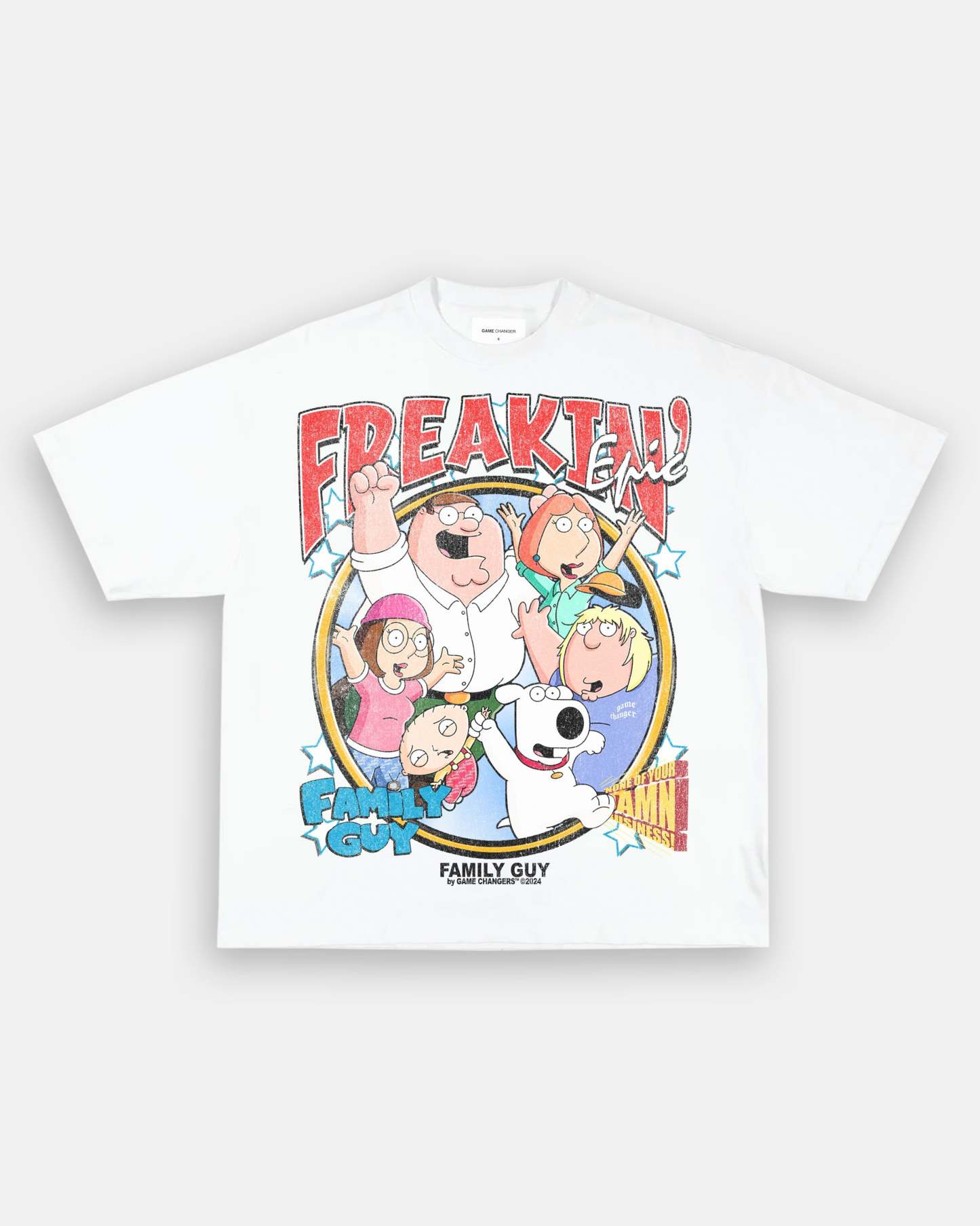 Unisex-Adult Ultra Cotton Washed T-Shirt Graphic FAMILY GUY TEE