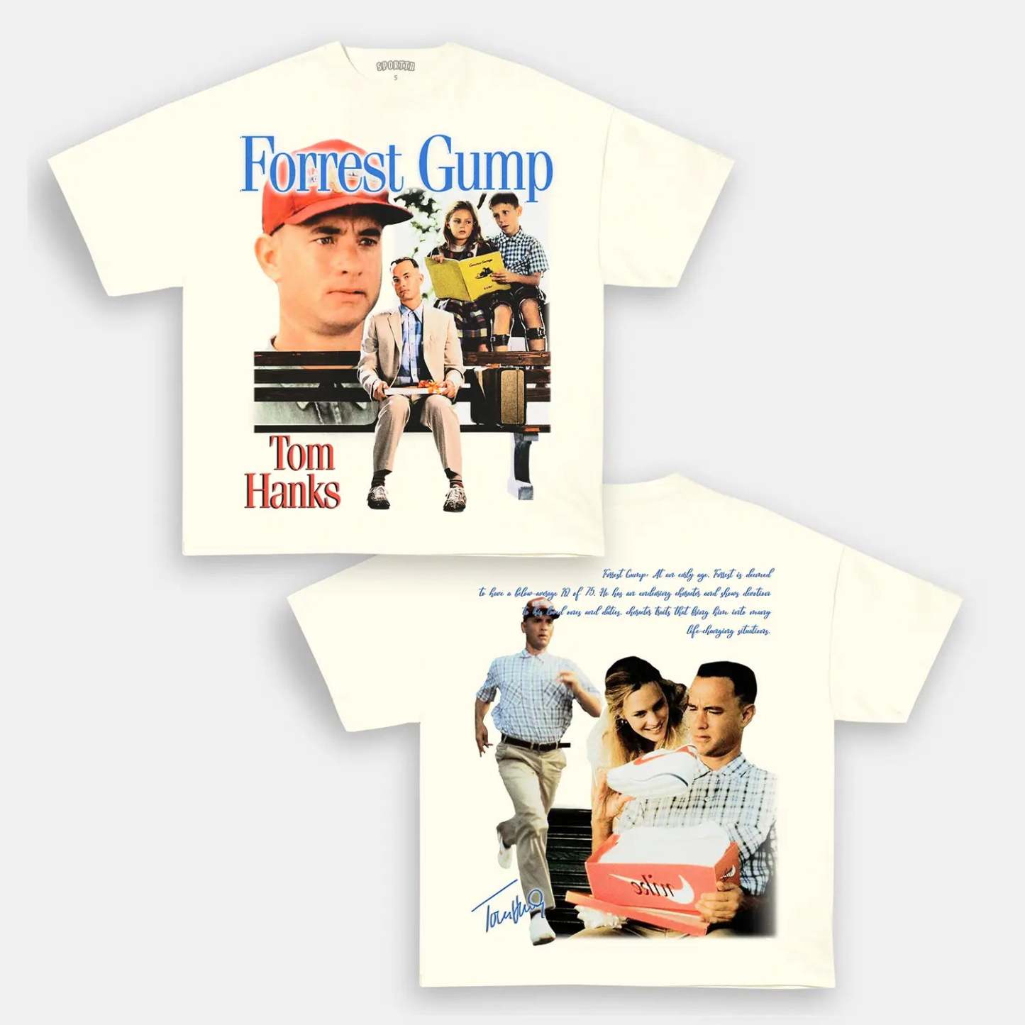 Unisex-Adult Ultra Cotton Washed T-Shirt Graphic FORREST GUMP TEE 