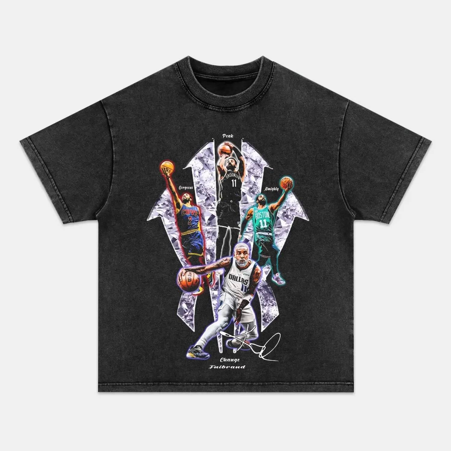 Unisex-Adult Ultra Cotton Washed T-Shirt Graphic  FOUR SHOOTING GUARDS VINTAGE TEE 