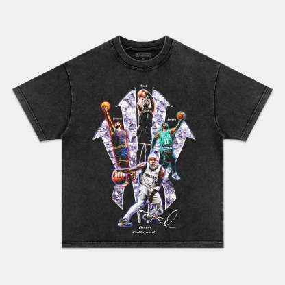 Unisex-Adult Ultra Cotton Washed T-Shirt Graphic  FOUR SHOOTING GUARDS VINTAGE TEE 