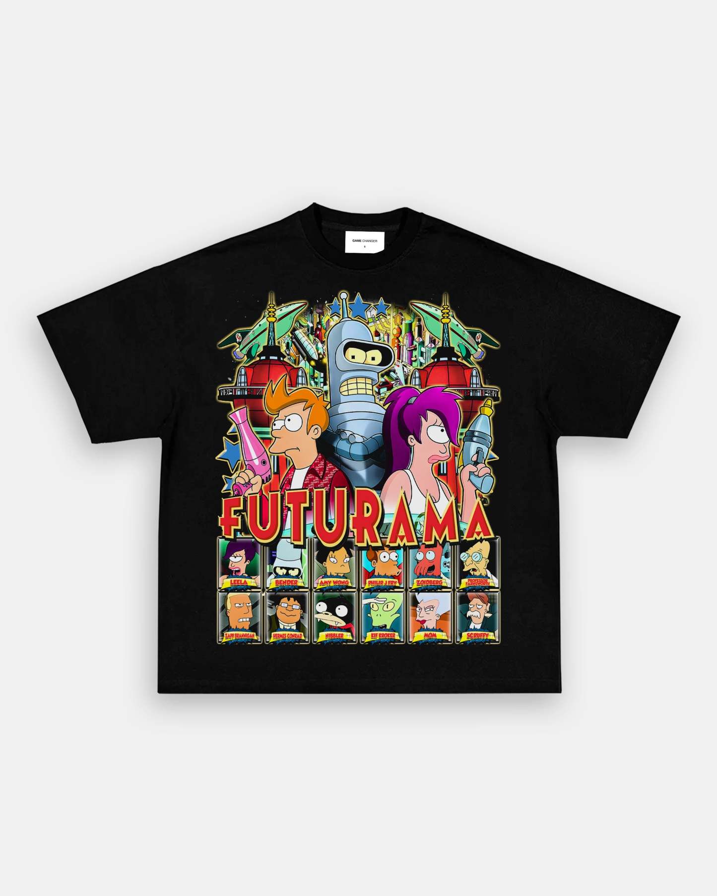 Unisex-Adult Ultra Cotton Washed T-Shirt Graphic FUTURAMA TEE