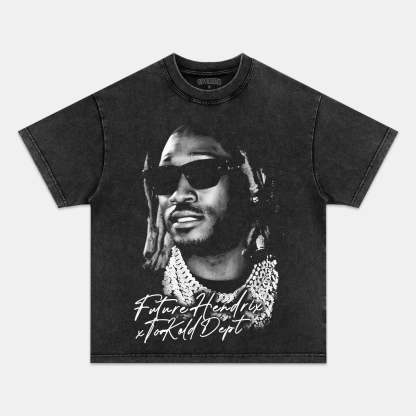 Unisex-Adult Ultra Cotton Washed T-Shirt Graphic FUTURE HENDRIX TEE 
