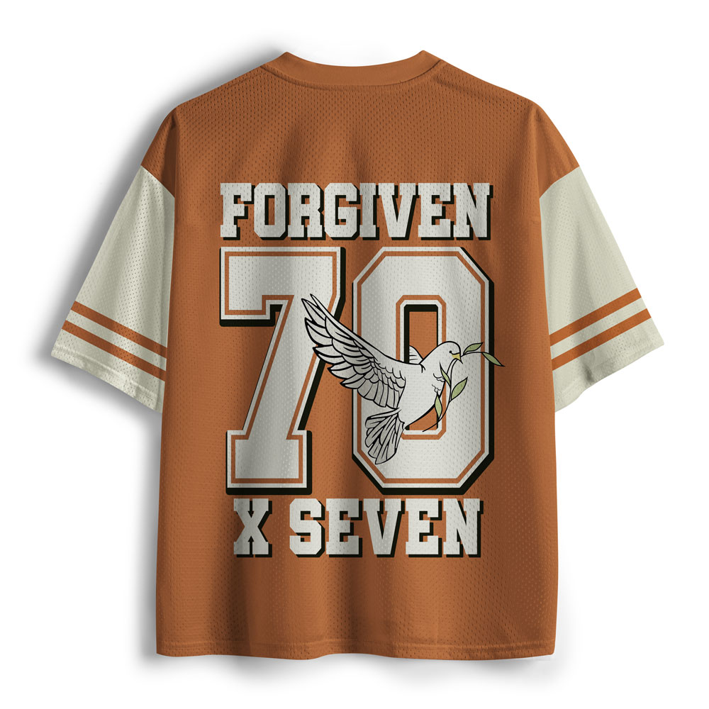 Forgiven Always Brown Christian Mesh Jersey