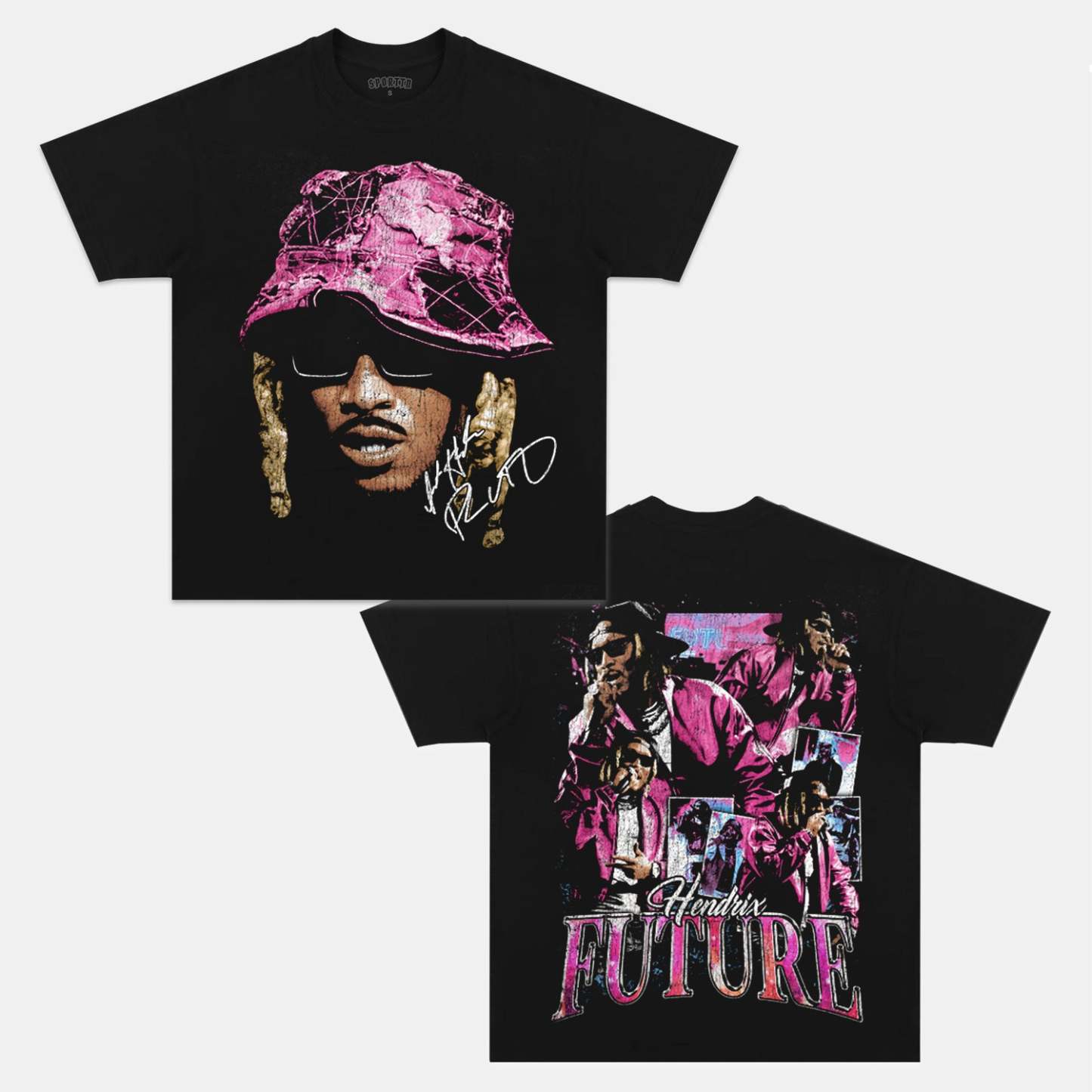 Unisex-Adult Ultra Cotton Washed T-Shirt Graphic FUTURE HENDRIX TEE 