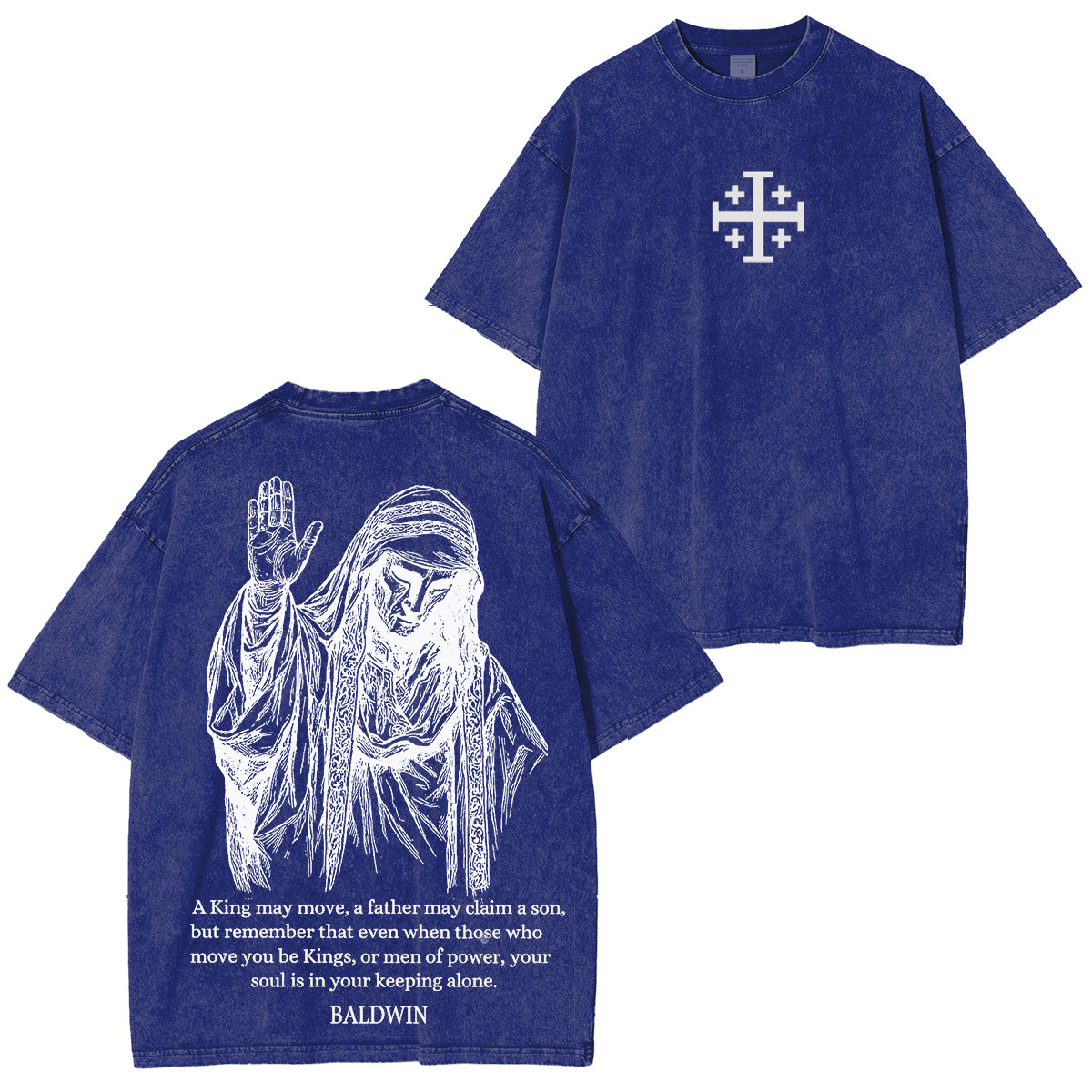 Baldwin IV never gave in to illness King of Jerusalem Version 2 Washed Unisex T-Shirt