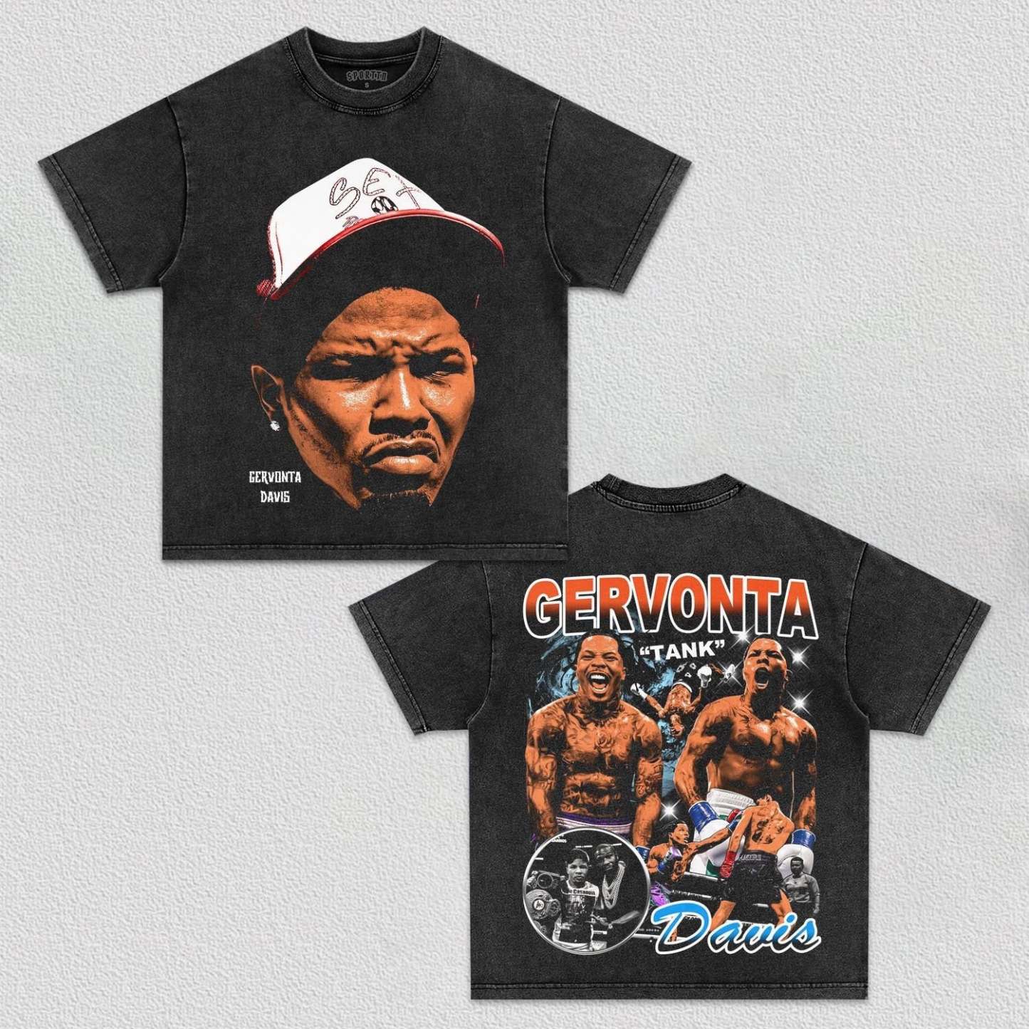 Unisex-Adult Ultra Cotton Washed T-Shirt Graphic GERVONTA DAVIS TEE
