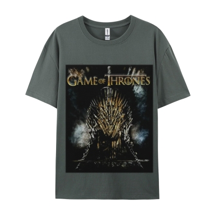 Unisex-Adult Ultra Cotton Washed T-Shirt Graphic GAME OF THRONES TEE 