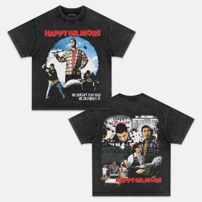 Unisex-Adult Ultra Cotton Washed T-Shirt Graphic HAPPY GILMORE TEE 