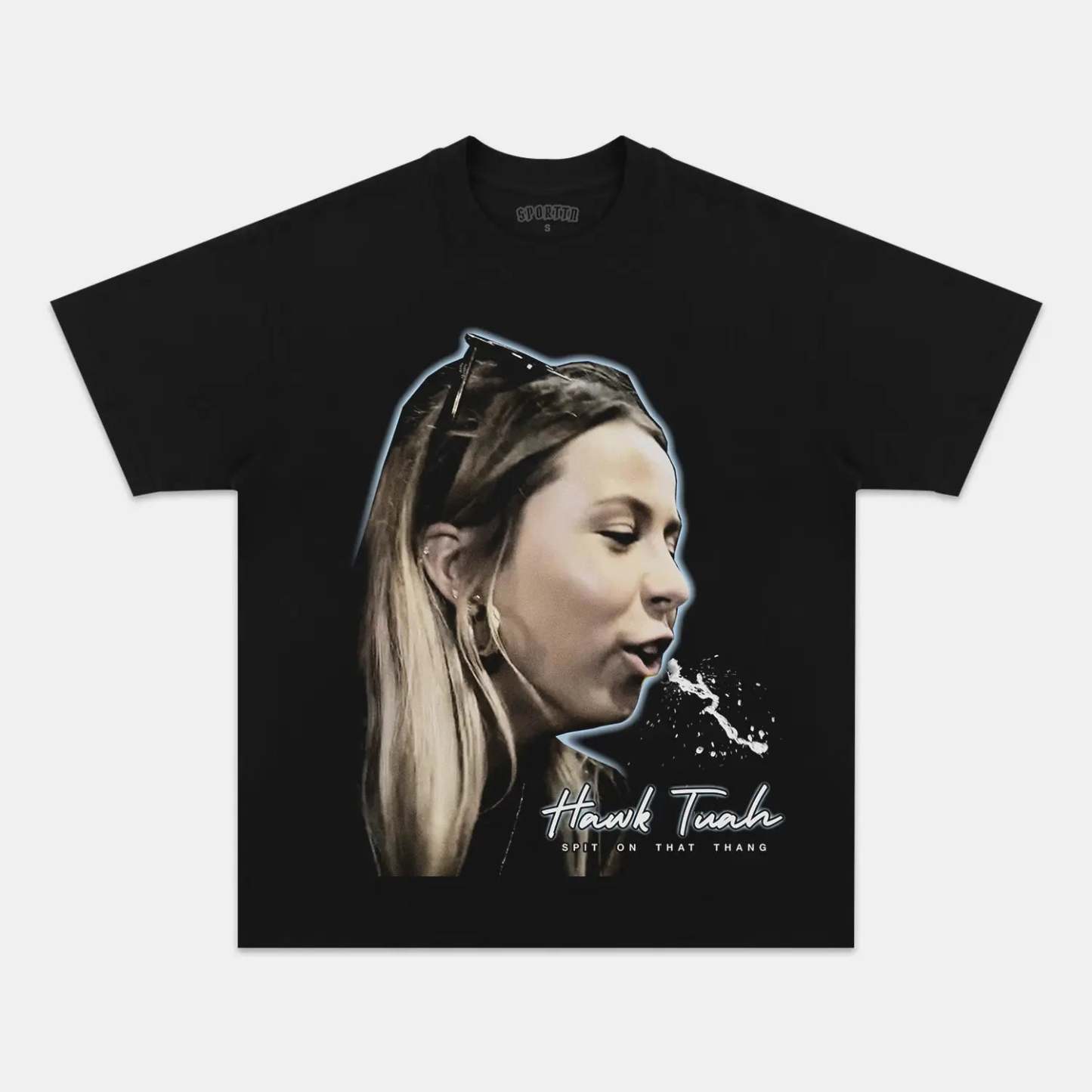 Unisex-Adult Ultra Cotton Washed T-Shirt Graphic HAWK TUAH TEE 