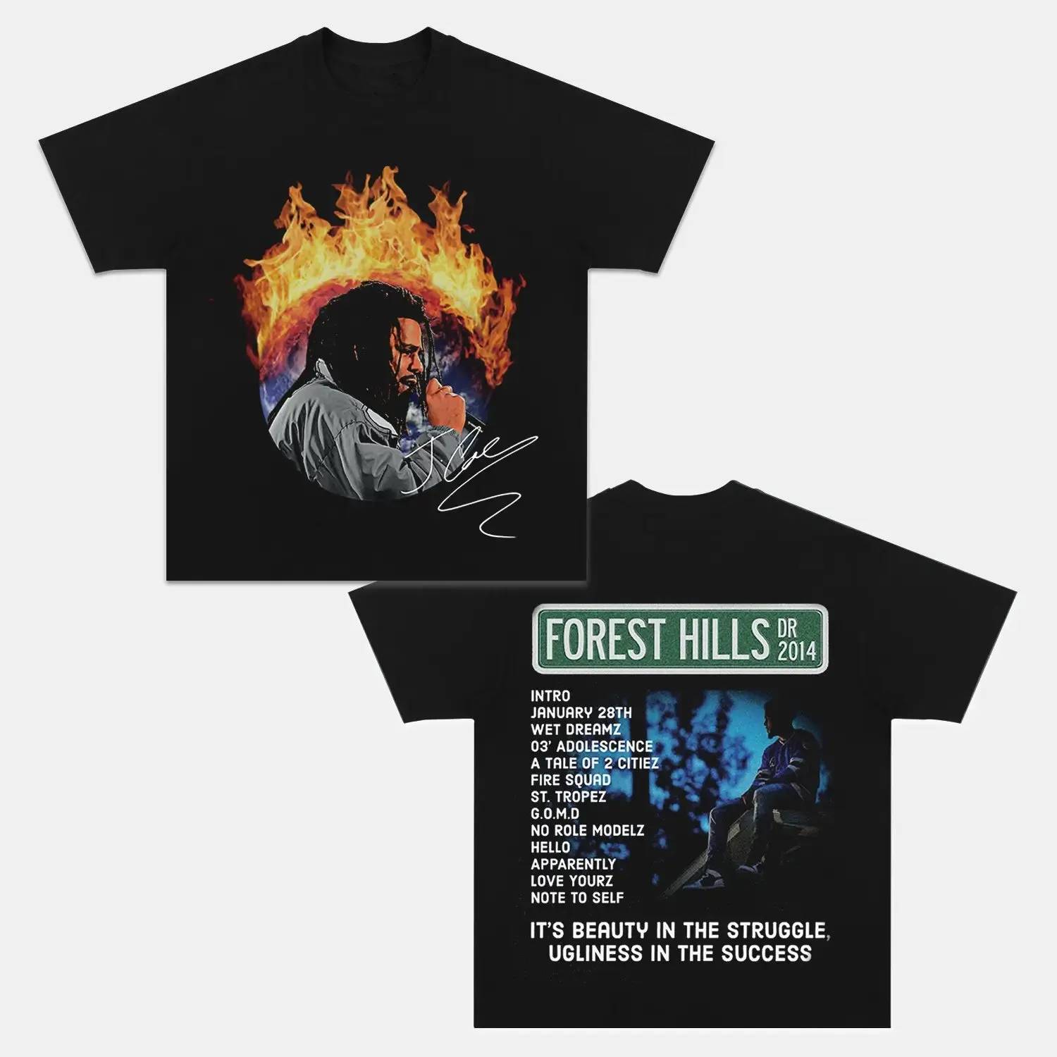 Unisex-Adult Ultra Cotton Washed T-Shirt Graphic  J COLE VINTAGE V2 TEE 