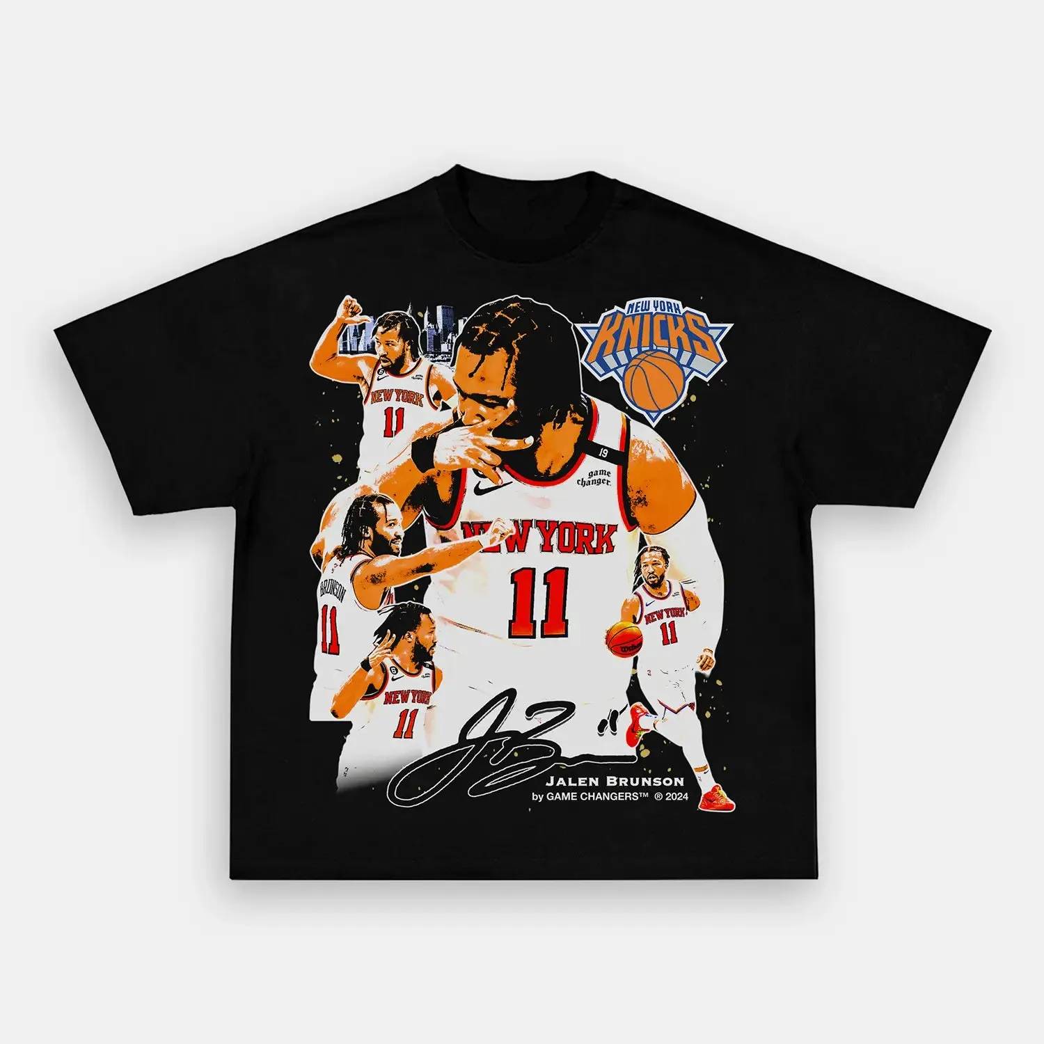 Unisex-Adult Ultra Cotton Washed T-Shirt Graphic JALEN BRUNSON V2 TEE 