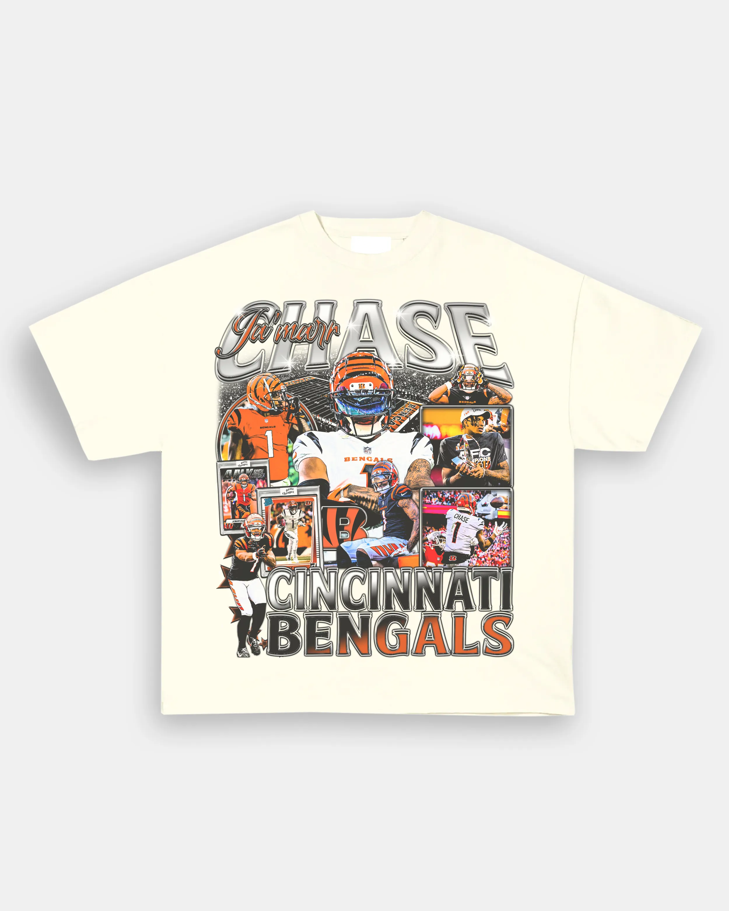T-Shirt JAMARR CHASE Graphic TEE Unisex-Adult Cotton Washed | TIDESENCE