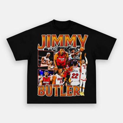 Unisex-Adult Ultra Cotton Washed T-Shirt Graphic JIMMY BUTLER V2 TEE 