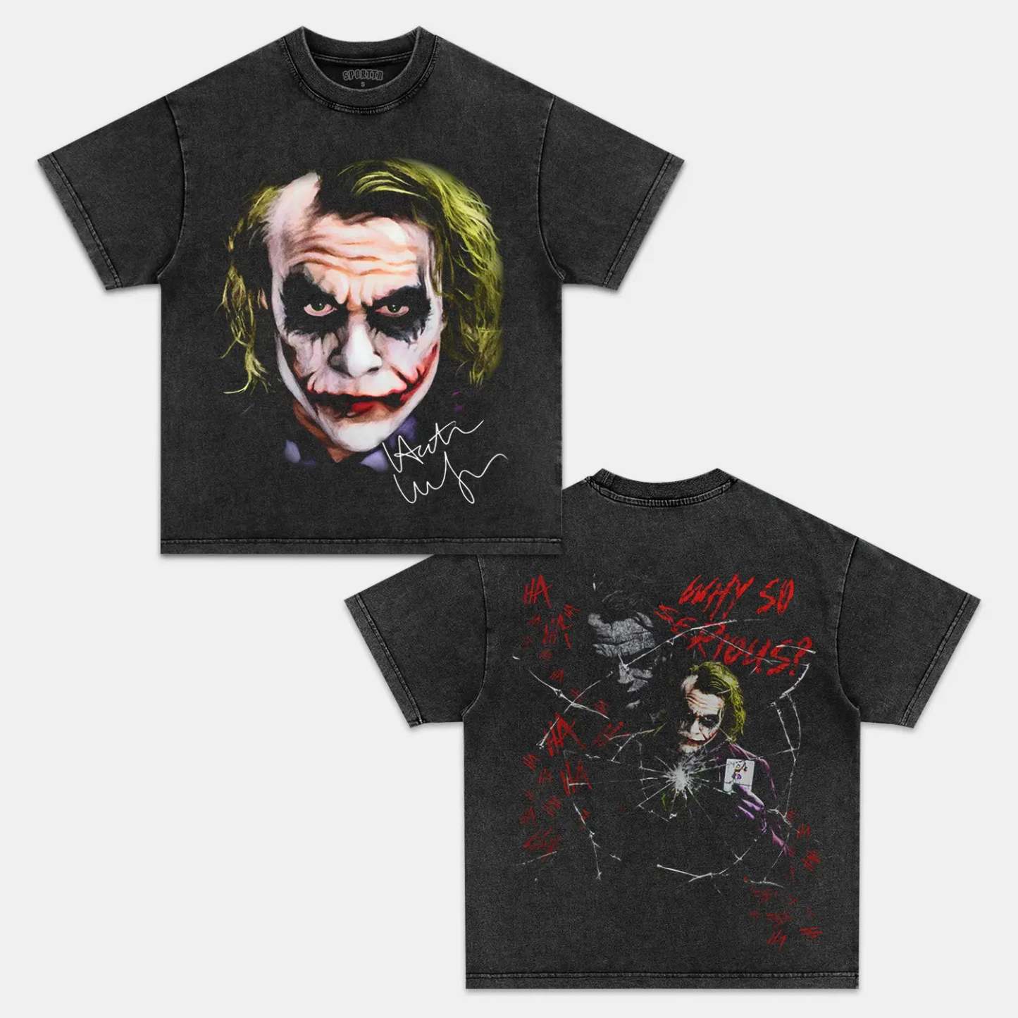 Unisex-Adult Ultra Cotton Washed T-Shirt Graphic JOKER TEE