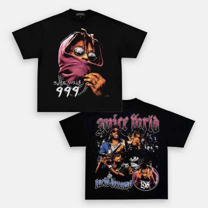 Unisex-Adult Ultra Cotton Washed T-Shirt Graphic JUICE WRLD TEE 