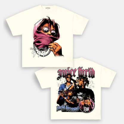 Unisex-Adult Ultra Cotton Washed T-Shirt Graphic JUICE WRLD TEE 