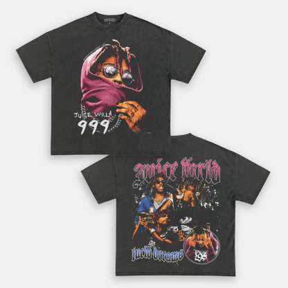 Unisex-Adult Ultra Cotton Washed T-Shirt Graphic JUICE WRLD TEE 