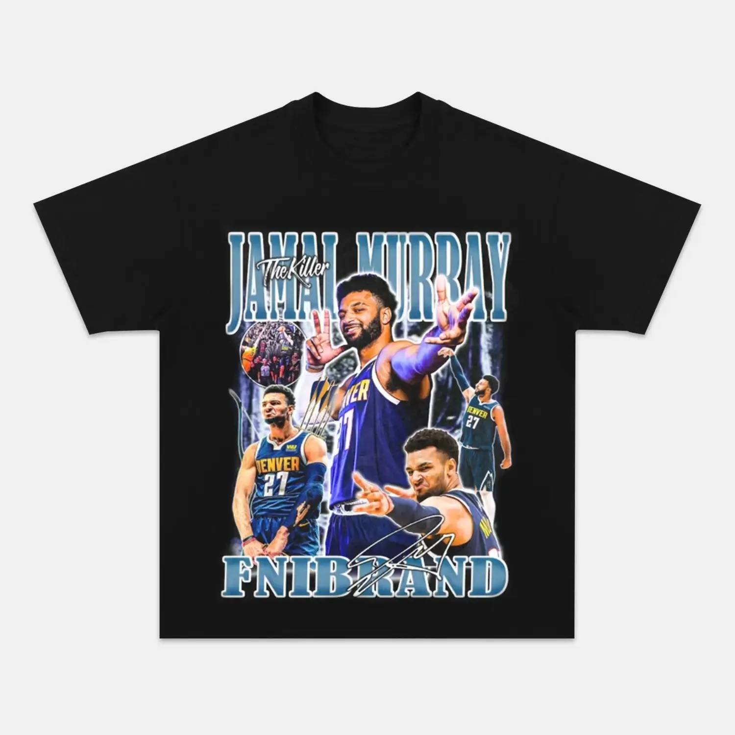 Unisex-Adult Ultra Cotton Washed T-Shirt Graphic  JAMAL MURRAY  VINTAGE TEE 