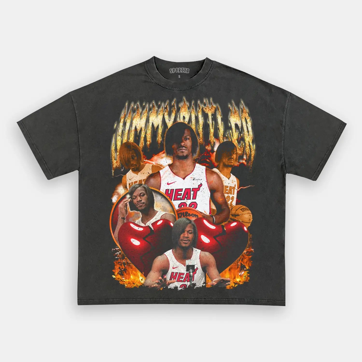 Unisex-Adult Ultra Cotton Washed T-Shirt Graphic  Jimmy Butler T-Shirt 