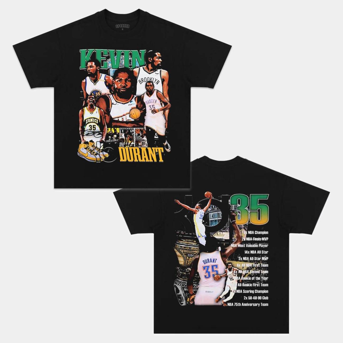 Unisex-Adult Ultra Cotton Washed T-Shirt Graphic KEVIN DURANT VINTAGE TEE