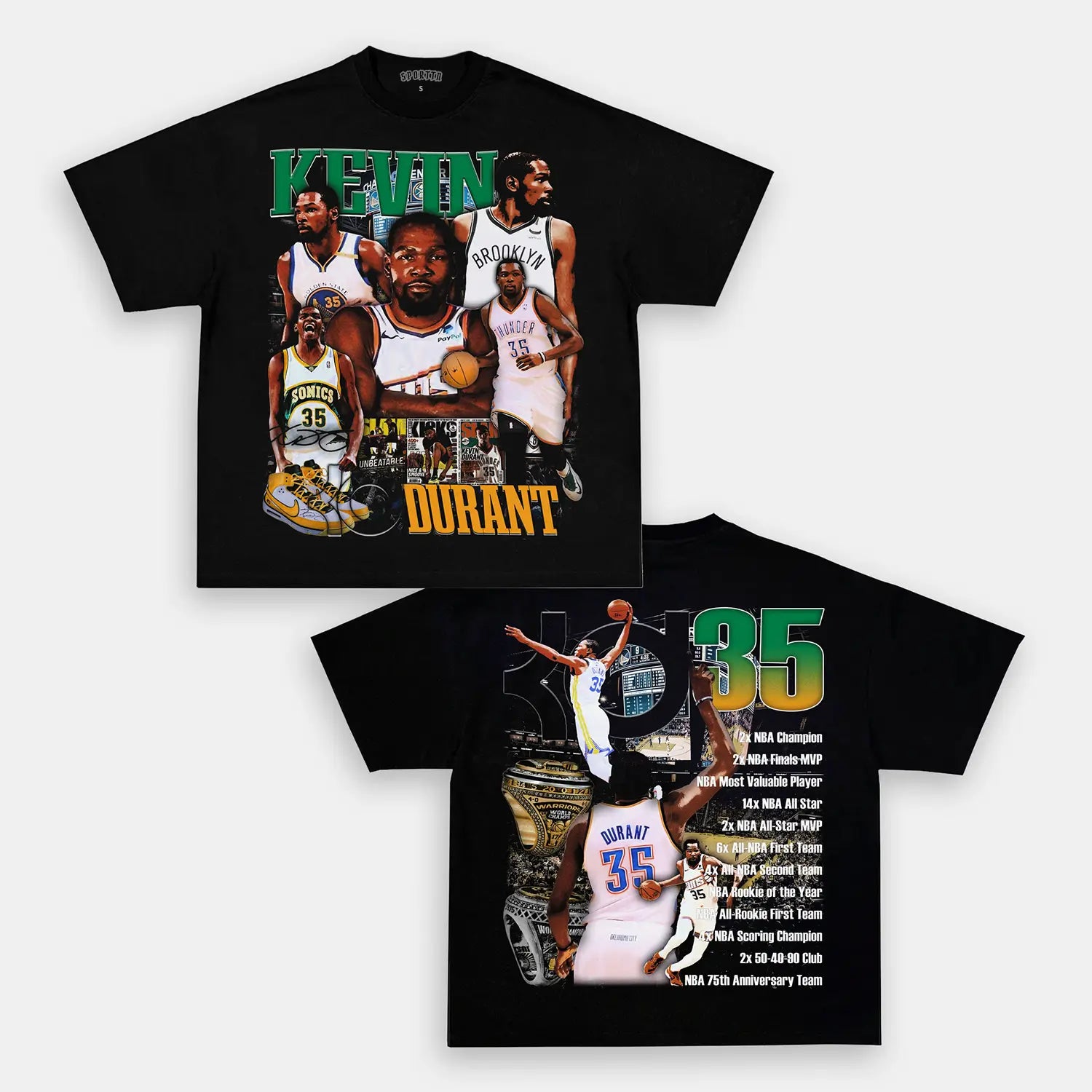 Unisex-Adult Ultra Cotton Washed T-Shirt Graphic KEVIN DURANT TEE - [DS] 