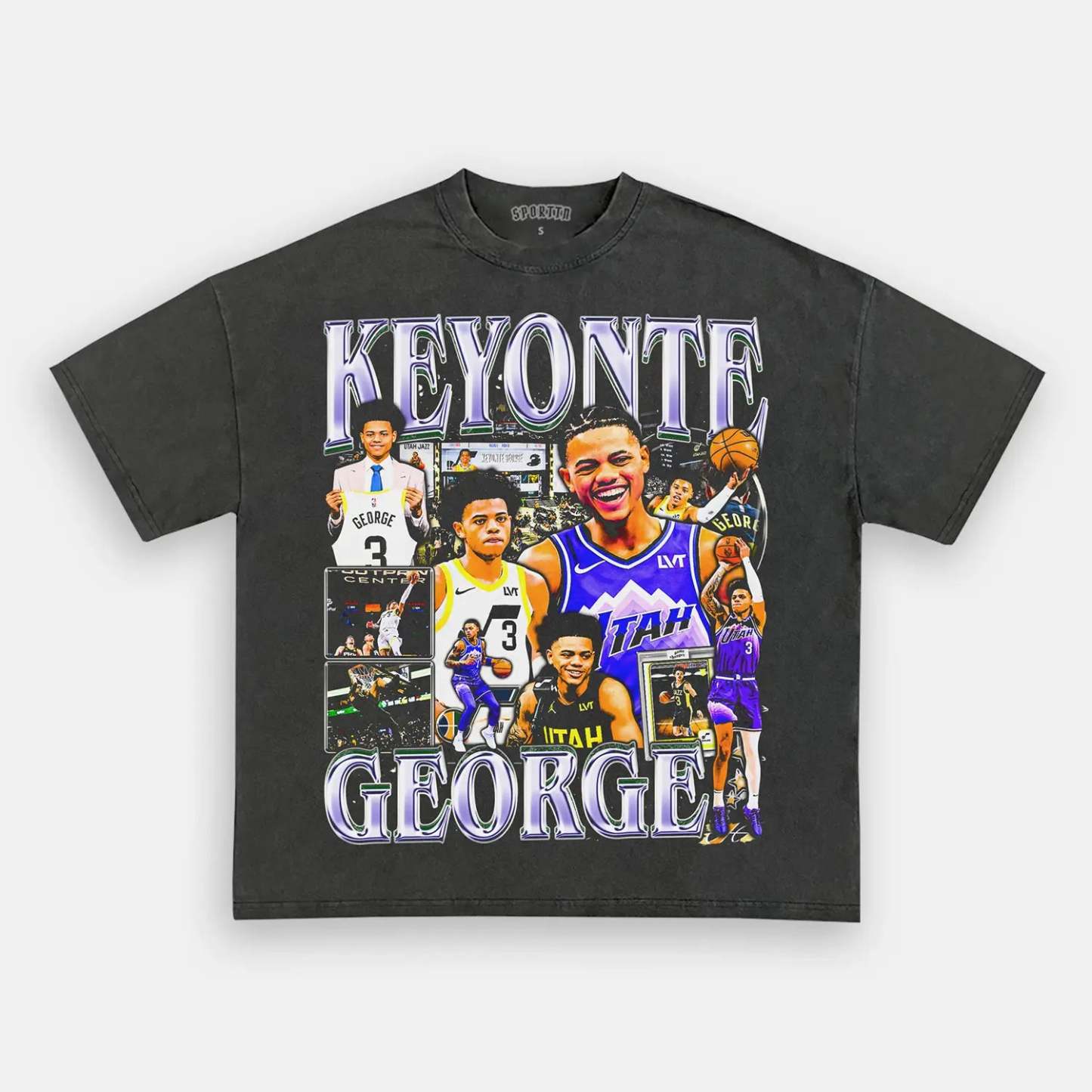Unisex-Adult Ultra Cotton Washed T-Shirt Graphic KEYONTE GEORGE TEE