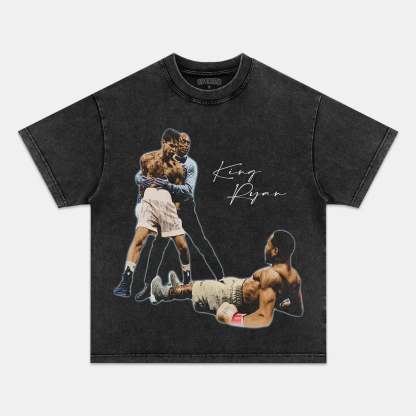 Unisex-Adult Ultra Cotton Washed T-Shirt Graphic KING RYAN TEE 