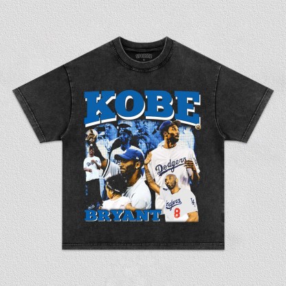 Unisex-Adult Ultra Cotton Washed T-Shirt Graphic KOBE BRYANT DODGER TEE 