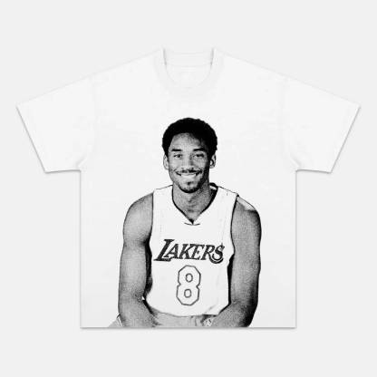 Unisex-Adult Ultra Cotton Washed T-Shirt Graphic KOBE WHITE TEE 