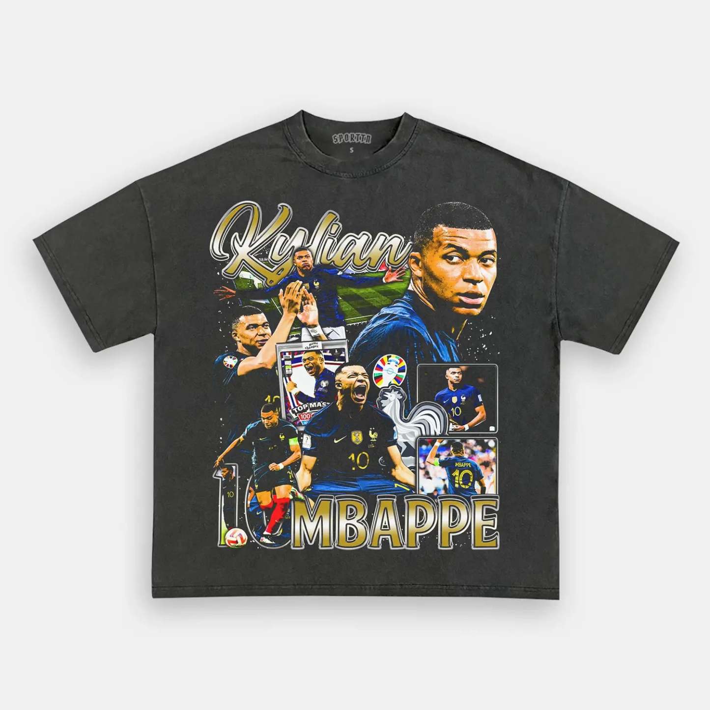 Unisex-Adult Ultra Cotton Washed T-Shirt Graphic  KYLIAN MBAPPE TEE 