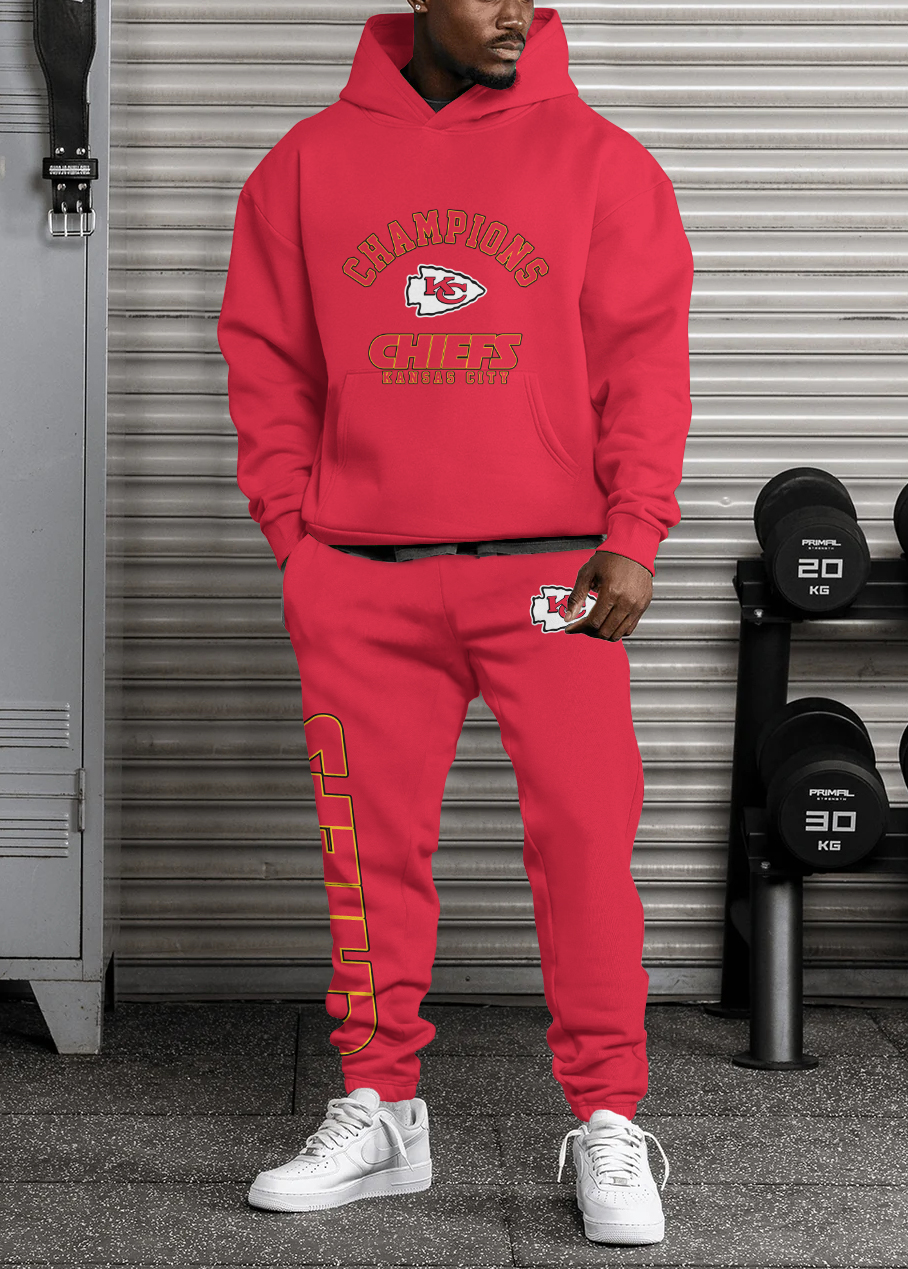 Kansas City Chiefs NFL Sport Hoodie Tracksuit Style 465