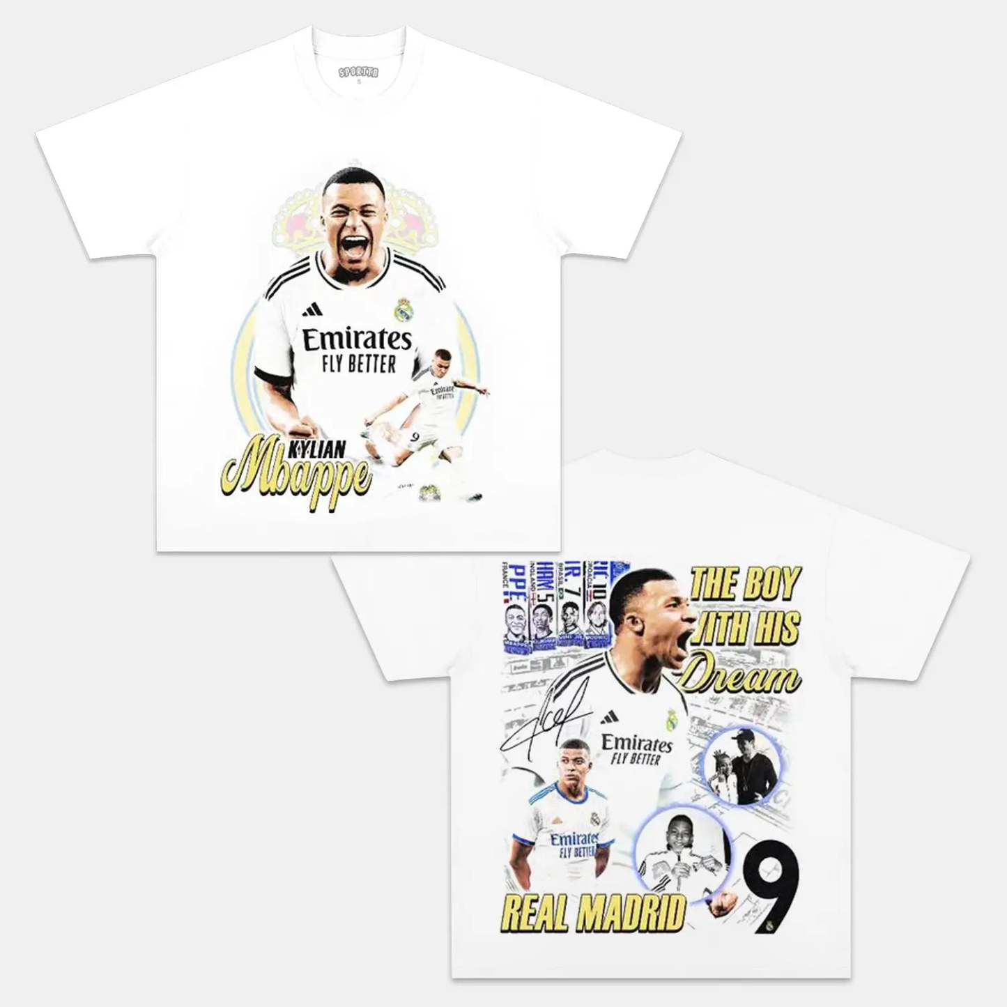 Unisex-Adult Ultra Cotton Washed T-Shirt Graphic KYLIAN MBAPPÉ V3 TEE