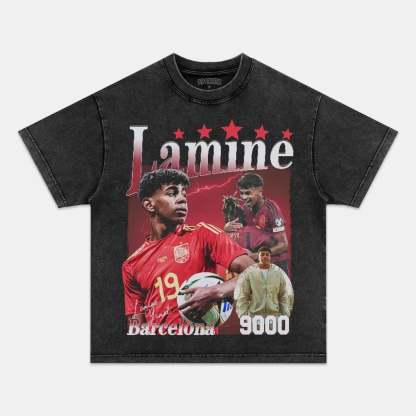 Unisex-Adult Ultra Cotton Washed T-Shirt Graphic LAMINE YAMAL V2 TEE 